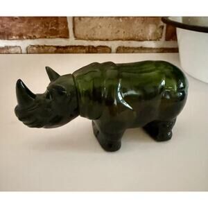 Vintage Avon Rhino Cologne Decanter – 1970s Figural Bottle – Safari Animal